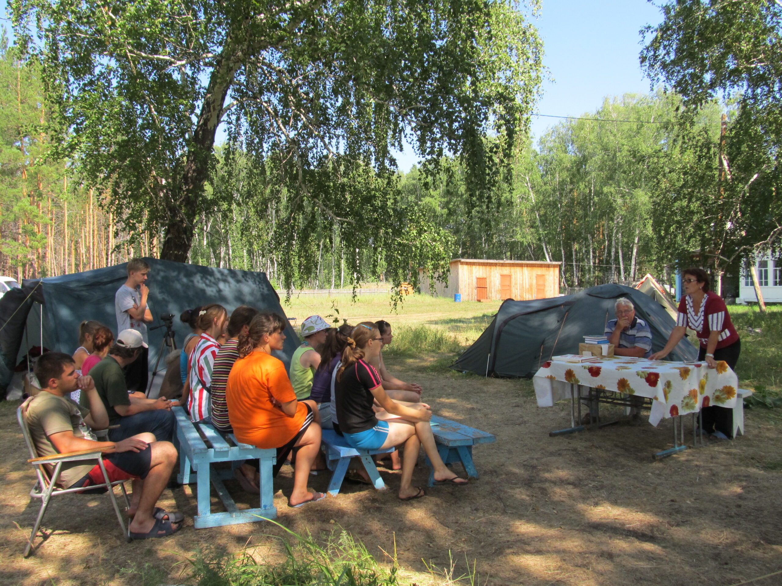 Встреча студентов с краеведом П.Я. Скабелкиным, 2012 г.