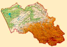 Физическая карта Алтайского края